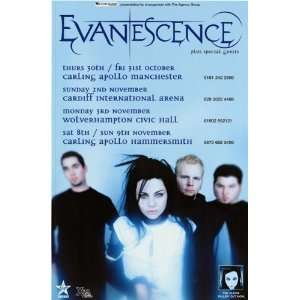  Evanescence   Amy Lee   UK Tour   XL 40x60 Poster