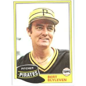  1981 Topps # 554 Bert Blyleven Pittsburgh Pirates Baseball 