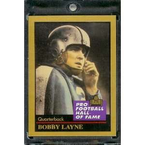  1991 ENOR Bobby Layne Football Hall of Fame Card #86 