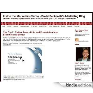  Inside the Marketers Studio: Kindle Store: David Berkowitz