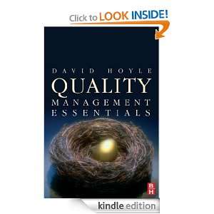 Quality Management Essentials David Hoyle  Kindle Store