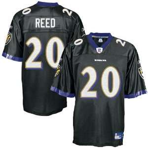 Ed Reed #20 Baltimore Ravens Replica NFL Jersey Black Size 48 (Med)