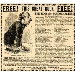 1901 Ad Hoosier Edward Eggleston Phelps Publishing Co   Original Print 