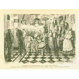  1886 George Du Maurier Print Holidays Bonnebouche Hall 