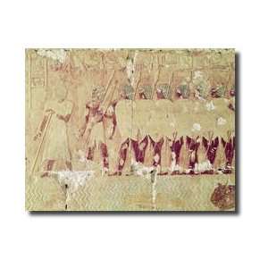 Relief Depicting Soldiers Sent By Queen Hatshepsut On An Expedition To 