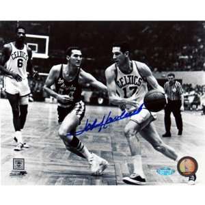 John Havlicek Boston Celtics   Drives by West   Autographed 16x20 