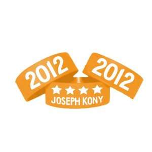 Joseph Kony 2012 4 Stars (1pcs) Silicone Wristbands (Orange) 1 Inch