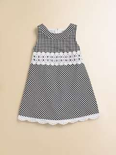 Hartstrings   Infant Girls Gingham Lace Dress    