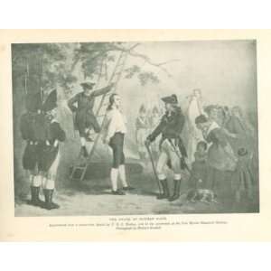  1899 Print Death of Nathan Hale Revolutionary War 