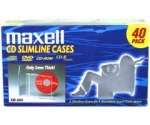 MAXELL CD 365 CLEAR SLIM JEWEL CASES   40 PACK  