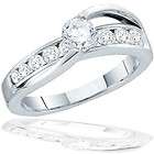 Diamond Round Engagement Ring With Side Accent Stones 1