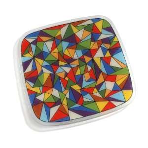 Peggy Karr Mosaic 15 Inch Rounded Square Glass Plate  