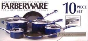 Farberware Allegiance 10 Piece Pot & Pan Set Blue  