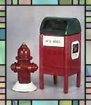 Mailbox & Fire Hydrant rg Dept56 Christmas City D56 CIC  