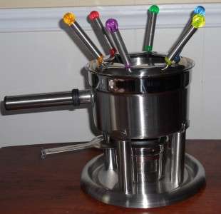 HOFFRITZ DELUXE STAINLESS STEEL FONDUE SET  