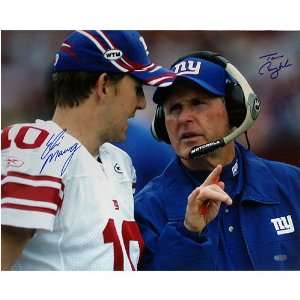  Eli Manning and Tom Coughlin New York Giants   Close Up 