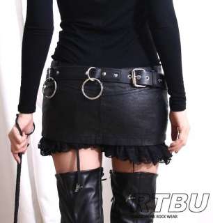 RTBU Punk NANA Faux LEATHER Skirt+Garter Belt+Bloomer M  
