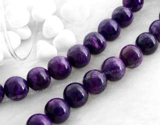 Round Purple Sugilite Gemstone Loose Beads 10mm Strand FASHION  
