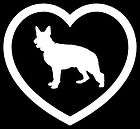 German Shepherd Heart Sticker Dog Puppy Window Decal