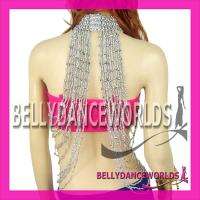 BELLY DANCE COSTUME NECKLACE BODY JEWELRY GOLD/SILVER BOLLYWOOD 