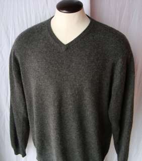   Isles *100% Cashmere* v neck golf sweater ~ mens XL ~ Gray  