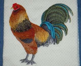 Ameraucana Rooster Embroidered Kitchen Towel  