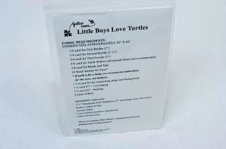 New Little Boys Love Turtles Quilt Pattern  