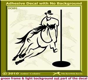 Pole Bending Horse Window Trailer Decal Sticker 691  