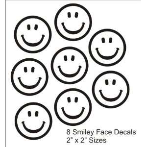 Smiley Face Decals Stickers , White:  Home & Kitchen