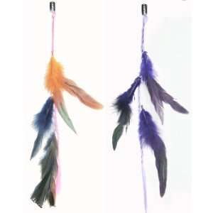  2 X Colored Feather Hair Extensions Grizzly Hair Extension 