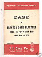 Case Tractor Corn Planter Model 454 A 4 Row Operator  
