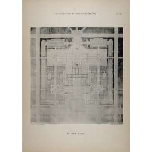   Rome Chancel Athenaeum Floor Plan   Original Print: Home & Kitchen