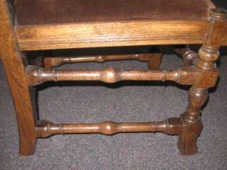 Ethan Allen Royal Charter Jacobean Oak Padded Back Side 6011 Chairs 