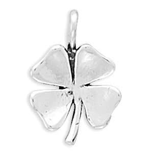  13x11mm 4 Leaf Clover Charm .925 Sterling Silver Jewelry