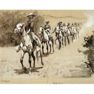 Hand Made Oil Reproduction   Frederic Remington   32 x 26 inches   In 