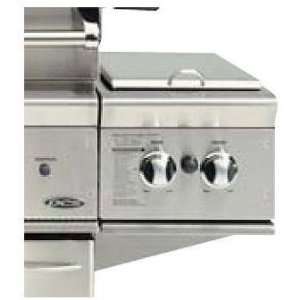   Double Sideburner On Cart, Liquid Propane Gas, Brushed Stainless Steel