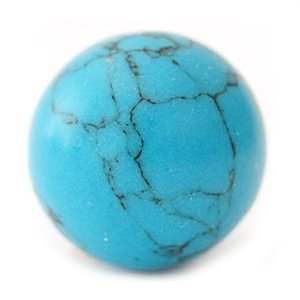  TURQUOISE HOWLITE   20mm Gemstone Sphere Marble Health 
