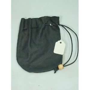 Genuine Black Dear Skin Leather Pouch Purse Bag for Renaissance or SCA 