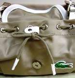 NEW LaCoste Bowling Bag Handbag Purse Nylon Zip Top  