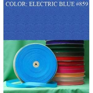  50yards SOLID POLYESTER GROSGRAIN RIBBON Electric Blue 