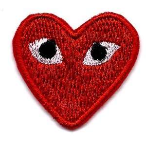  PLAY COMME des GARCONS Red Heart Eyes Embroidered Iron 