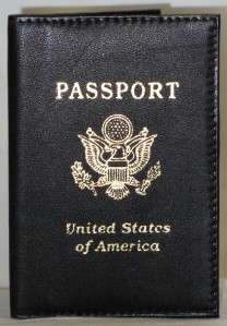   Leather USA Passport Case Cover with Gold Embossed Letters 151  