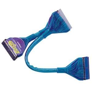    36in Translucent Blue Dual IDE Round Cable   10pk Electronics