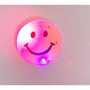  Smiley Face Flashing Blinking Lapel LED Rave Pin 