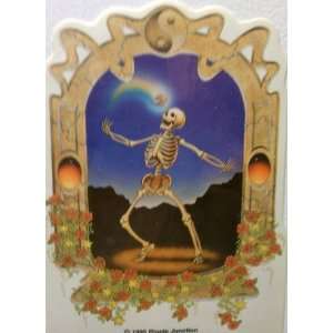 Jerry Garcia Grateful Dead Deadhead Hippie glitter dancing skeletons 
