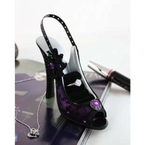   Lace Shoe Ring Earring Jewelry Holder Purple 5in: Home & Kitchen