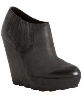Ash black leather Fuji wedge ankle boots  