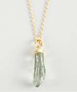 Jardin gold plated prasiolite drop necklace style# 318454401