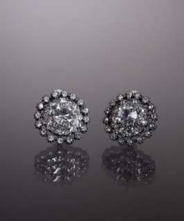 Lee Angel silver crystal Lilianna button earrings   up to 70 