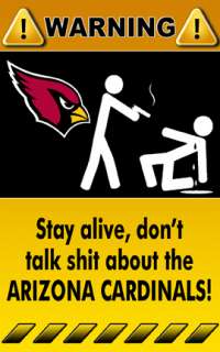 Decal Sticker Warning Sign NFL Arizona Cardinals   3  
